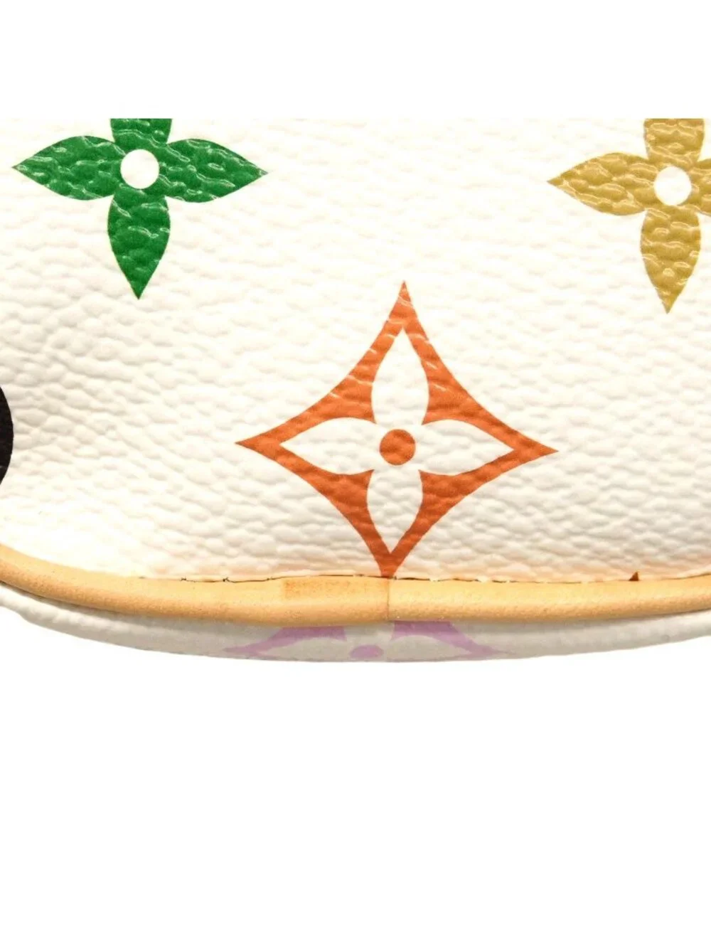 Louis Vuitton Handbag Monogram Multicolor Nano Speedy Blanc 2-Way